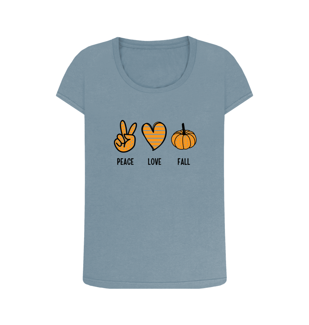 Stone Blue Printed T-shirt Front